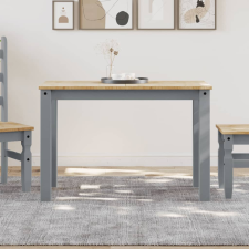 vidaXL Panama szürke tömör fenyőfa ebédlőasztal 117 x 60 x 75 cm bútor