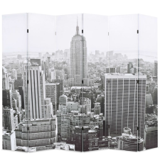 vidaXL paraván 228 x 180 cm New York, fekete-fehér bútor
