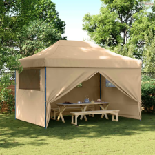 vidaXL Partysátor Bézs 279 x 410 x 315 cm Oxford Szövet kerti tárolás