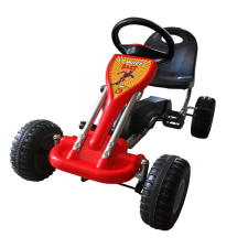 vidaXL Pedálos gokart piros lábbal hajtható járgány