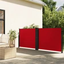vidaXL piros behúzható oldalsó napellenző 100 x 600 cm kerti bútor