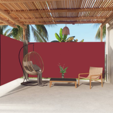 vidaXL Piros behúzható oldalsó napellenző 180 x 600 cm kerti bútor