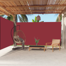 vidaXL piros behúzható oldalsó napellenző 200 x 600 cm kerti bútor