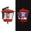 vidaXL Piros karácsonyi fali lámpa LED-ekkel és Mikulással 40x27x45 cm