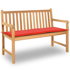 vidaXL piros kerti pad párna 120 x 50 3 cm lakástextília