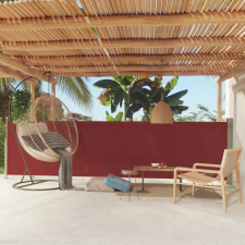 vidaXL Piros kihúzható terasznapellenző 140 x 500 cm kerti bútor