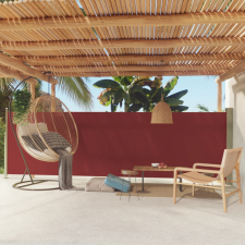 vidaXL Piros kihúzható terasznapellenző 160 x 500 cm kerti bútor