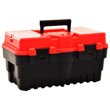 vidaXL piros műanyag szerszámosláda 462 x 256 x 242 mm szerszámkészlet