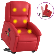 vidaXL piros műbőr dönthető masszázs- és állófotel (3204238) masszázsfotel