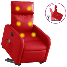 vidaXL piros műbőr dönthető masszázs- és állófotel (3206761) masszázsfotel