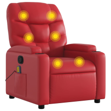 vidaXL piros műbőr dönthető masszázsfotel (372477) masszázsfotel