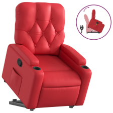 vidaXL piros műbőr felállást segítő dönthető fotel (3204777) bútor