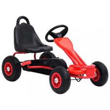 vidaXL Piros pedálos gokart pneumatikus gumikkal lábbal hajtható járgány