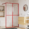 vidaXL piros zuhanyfal átlátszó ESG üveggel 140 x 195 cm