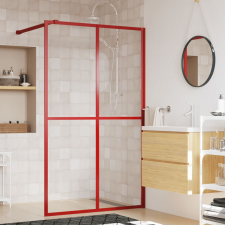 vidaXL piros zuhanyfal átlátszó ESG üveggel 140 x 195 cm kád, zuhanykabin