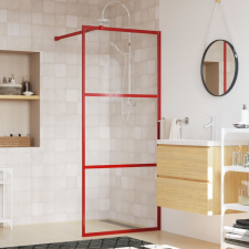 vidaXL piros zuhanyfal átlátszó ESG üveggel 80 x 195 cm kád, zuhanykabin