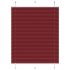 vidaXL pliszírozott redőny Bordeaux piros 110x150 cm szövetszélesség lakástextília