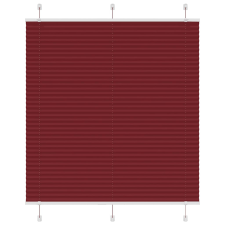 vidaXL pliszírozott redőny Bordeaux piros 115x100 cm szövetszélesség redőny