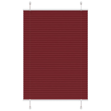 vidaXL pliszírozott redőny Bordeaux piros 90x100 cm szövetszélesség lakástextília