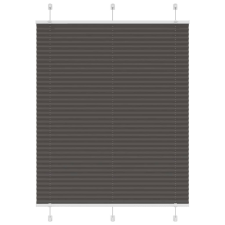 vidaXL pliszírozott redőny fekete 105x100 cm szövetszélesség 104,4 cm lakástextília
