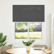 vidaXL pliszírozott redőny fekete 105x100 cm szövetszélesség 104,4 cm (4015127) lakástextília