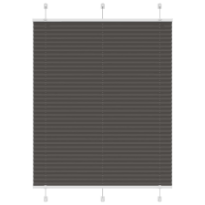 vidaXL pliszírozott redőny fekete 105x150 cm szövetszélesség 104,4 cm lakástextília