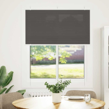 vidaXL pliszírozott redőny fekete 110x100 cm szövetszélesség 109,4 cm (4015128) lakástextília