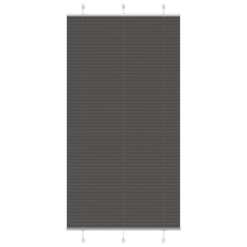 vidaXL pliszírozott redőny fekete 110x200 cm szövetszélesség 109,4 cm redőny