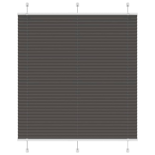 vidaXL pliszírozott redőny fekete 115x150 cm szövetszélesség 114,4 cm redőny
