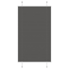vidaXL pliszírozott redőny fekete 75x150 cm szövetszélesség 74,4 cm redőny