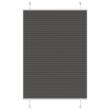 vidaXL pliszírozott redőny fekete 90x150 cm szövetszélesség 89,4 cm lakástextília