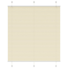 vidaXL pliszírozott redőny krém 120x150 cm szövetszélesség 119,4 cm redőny