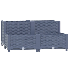 vidaXL polipropilén magaságyás 80 x 80 x 38 cm (310409) kerti tárolás