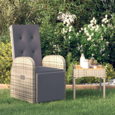 vidaXL Polyrattan Dönthető Kerti Szék - Szürke kerti bútor