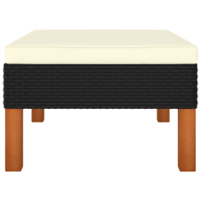vidaXL polyrattan és tömör eukaliptuszfa lábzsámoly (315761) kerti bútor