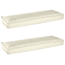 vidaXL Raklap párnák padhoz 2 db Krém 120x40x8 cm Oxford anyag kerti bútor