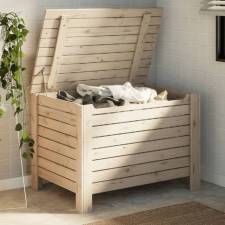 vidaXL RANA tömör fenyőfa tárolóláda fedéllel 80 x 49 x 54 cm bútor
