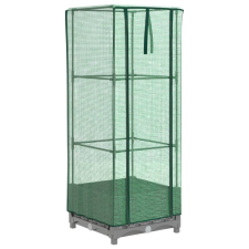 vidaXL rattan megjelenésű magaságyás melegháztakaróval 40x40x123 cm (4015851) kerti tárolás