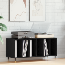 vidaXL Rekord Szekrény Fekete Tölgy 100x38x48 cm Mérnök Fa bútor