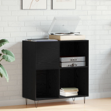 vidaXL Rekord Szekrény Fekete Tölgy 84,5x38x90 cm Rétegelt Fa bútor