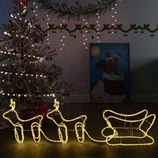 vidaXL Rénszarvasok és szán kültéri karácsonyi dekoráció 576 LED-del karácsonyi dekoráció