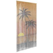 vidaXL rovaros ajtófüggöny pálmafa nyomtatás 100x200 cm bambusz szúnyogháló
