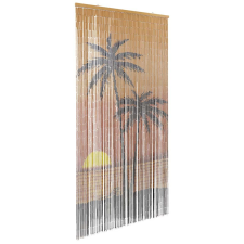 vidaXL rovaros ajtófüggöny pálmafa nyomtatás 100x220 cm bambusz szúnyogháló