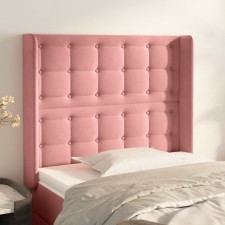 vidaXL rózsaszín bársony fejtámla szárnyakkal 93x16x118/128 cm ágy és ágykellék