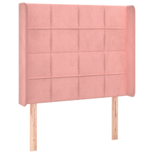 vidaXL rózsaszín bársony fejtámla szárnyakkal 93x16x118/128 cm (3119621) ágy és ágykellék