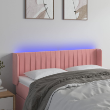 vidaXL rózsaszín bársony LED-es fejtámla 147x16x78/88 cm ágy és ágykellék