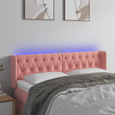 vidaXL rózsaszín bársony LED-es fejtámla 163x16x78/88 cm ágy és ágykellék