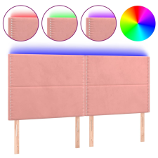 vidaXL rózsaszín bársony LED-es fejtámla 180x5x118/128 cm (3122349) ágy és ágykellék