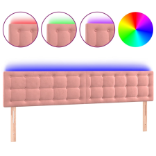 vidaXL rózsaszín bársony LED-es fejtámla 180x5x78/88 cm (3122111) ágy és ágykellék