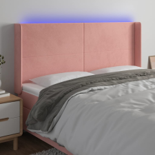 vidaXL rózsaszín bársony LED-es fejtámla 183x16x118/128 cm ágy és ágykellék